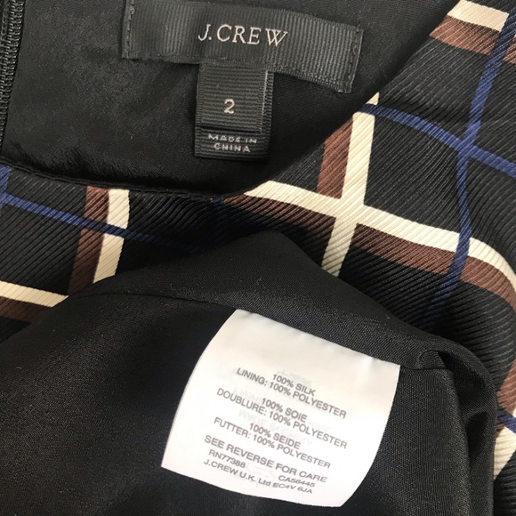 J.CREW A-Line DRESS in SILK TWIRL WINDOWPANE DRESS - Picture 5 of 8
